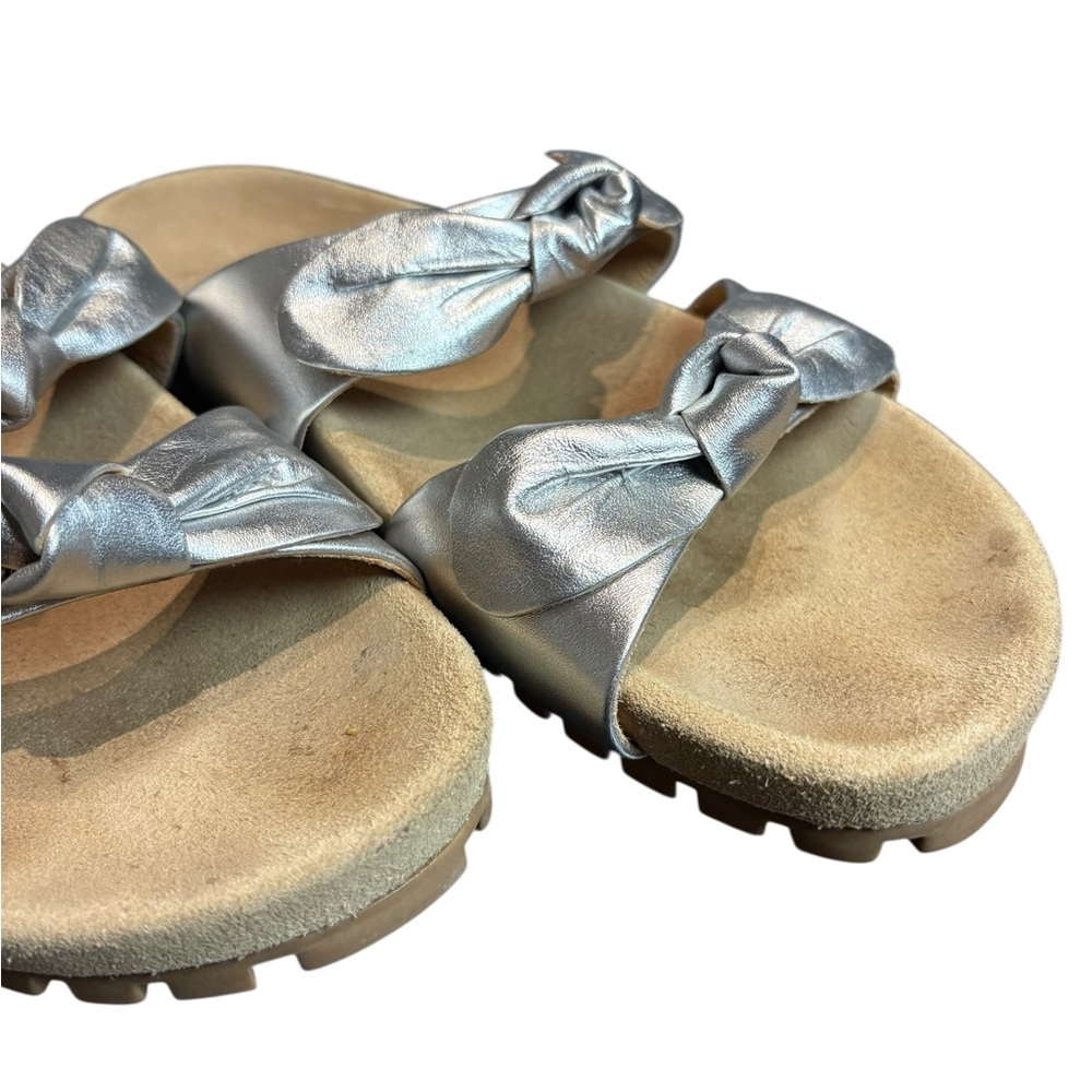 Jack Rogers Metallic Monica Double Knot Lug Comfort Platform Slide Sandals Sz 8 - Picture 7 of 9